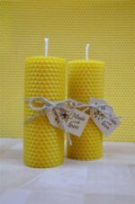 2.gab tītas bišu vaska sveces 13cm x 4.5cm - Image 2