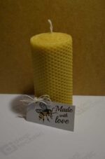 1.gab tīta bišu vaska svece 13 cm x 6.5 cm - Image 2