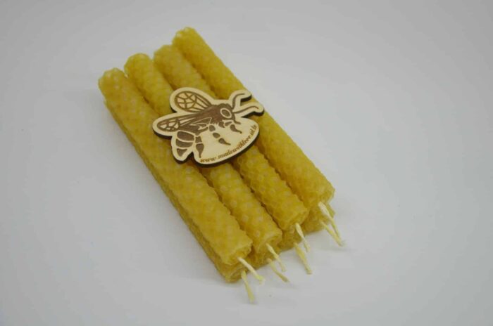 8.gab tītas bišu vaska sveces 13 cm x 1.3 cm - Image 3