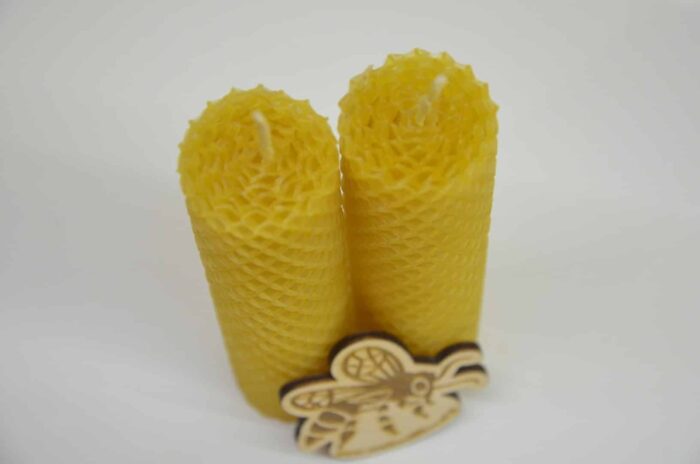 2.gab tītas bišu vaska sveces 13 cm x 3.3 cm - Image 4
