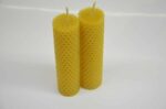 2.gab tītas bišu vaska sveces 13 cm x 3.3 cm - Image 3