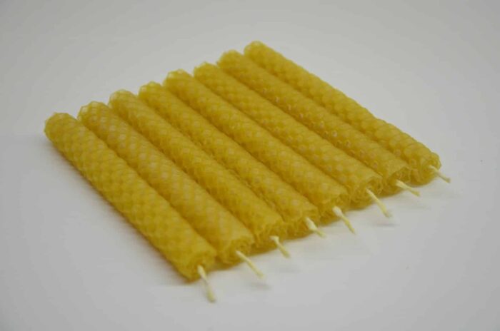 8.gab tītas bišu vaska sveces 13 cm x 1.3 cm - Image 5