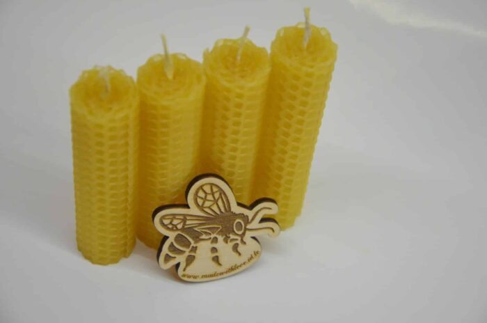 4.gab tītas bišu vaska sveces 10 cm x 2.5 cm - Image 4