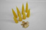 4.gab tītas bišu vaska sveces 10 cm x 2.5 cm (Ziemassvētku eglītes) - Image 3