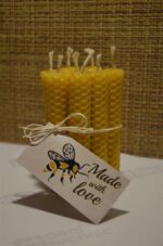 8.gab tītas bišu vaska sveces 10 cm x 1.5 cm - Image 3