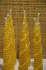 8.gab tītas bišu vaska sveces 13 cm x 2 cm - Image 3