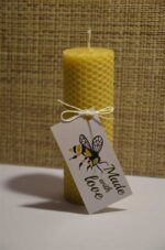 1.gab tīta bišu vaska svece 13 cm x 4.5 cm