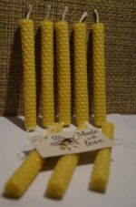 8.gab tītas bišu vaska sveces 13 cm x 1.3 cm - Image 3