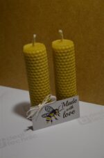 2.gab tītas bišu vaska sveces 13 cm x 3.3 cm - Image 2