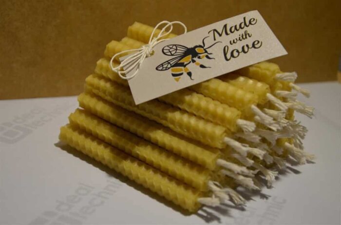 40.gab tītas bišu vaska sveces 10cm x 1cm - Image 4