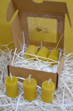 6 Tītas bišu vaska sveces iesaiņotas kastītē 5cm x 3cm. Perfekta Ziemassvētku dāvana - Image 5