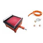 Infrasarkanais gāzes sildītājs 2.5 kW komplekts ar šļūteni, reduktoru un savienotājiem