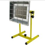 Infrasarkanais gāzes sildītājs 2,9 kW komplekts ar aizsardzību pret noplūdi, šļūteni, reduktoru un savienotāju skavām