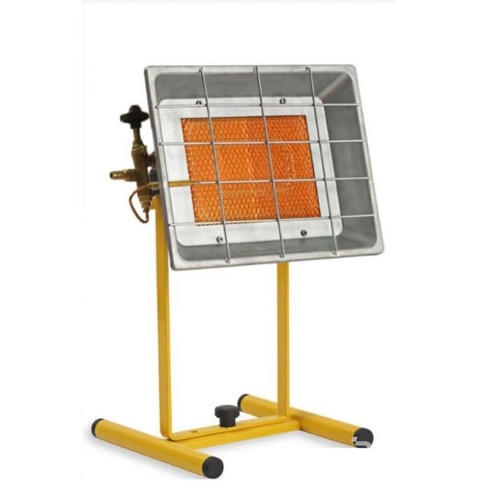 Infrasarkanais gāzes sildītājs 2,9 kW komplekts ar aizsardzību pret noplūdi, šļūteni, reduktoru un savienotāju skavām - Image 2